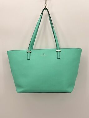KATE SPADE Teal Saffiano Leather Tote Shoulder Bag Large Work Everyday